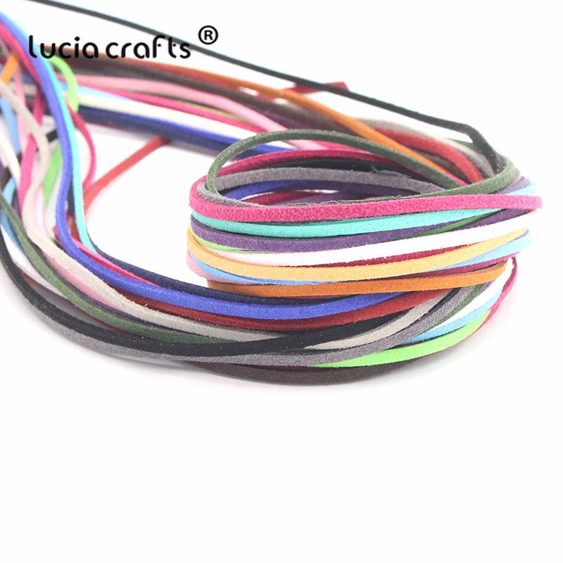 Lucia crafts 10/11/20 ярдов случайные смешанные цвета бархат искусственная кожа шнур