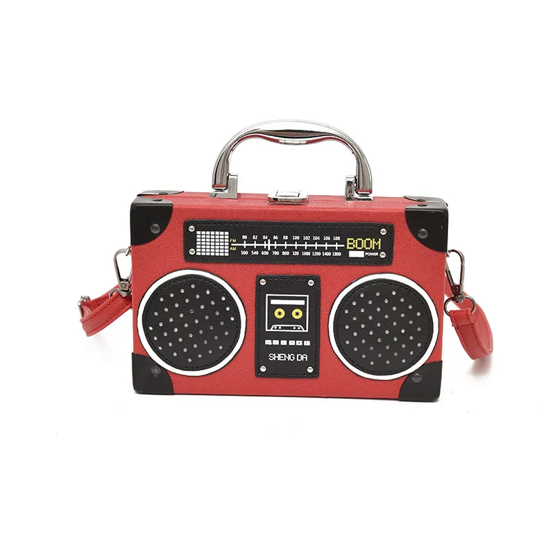

2018 New Personality Girl's Handbag Printed Radio Box-type Casual Kid's Mini Shoulder Bag Crossbody Small Satchel Bag for Girls