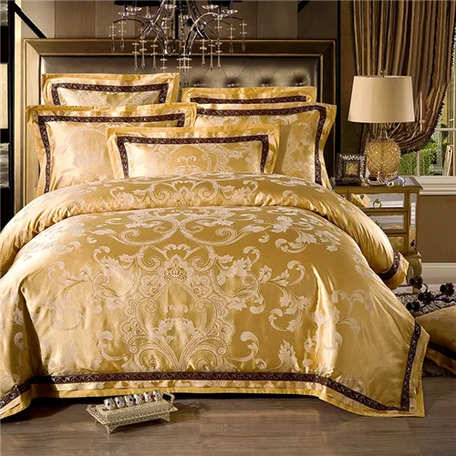 European palace style Luxury Bedding Sets Jacquard cotton 4/6pcs Queen