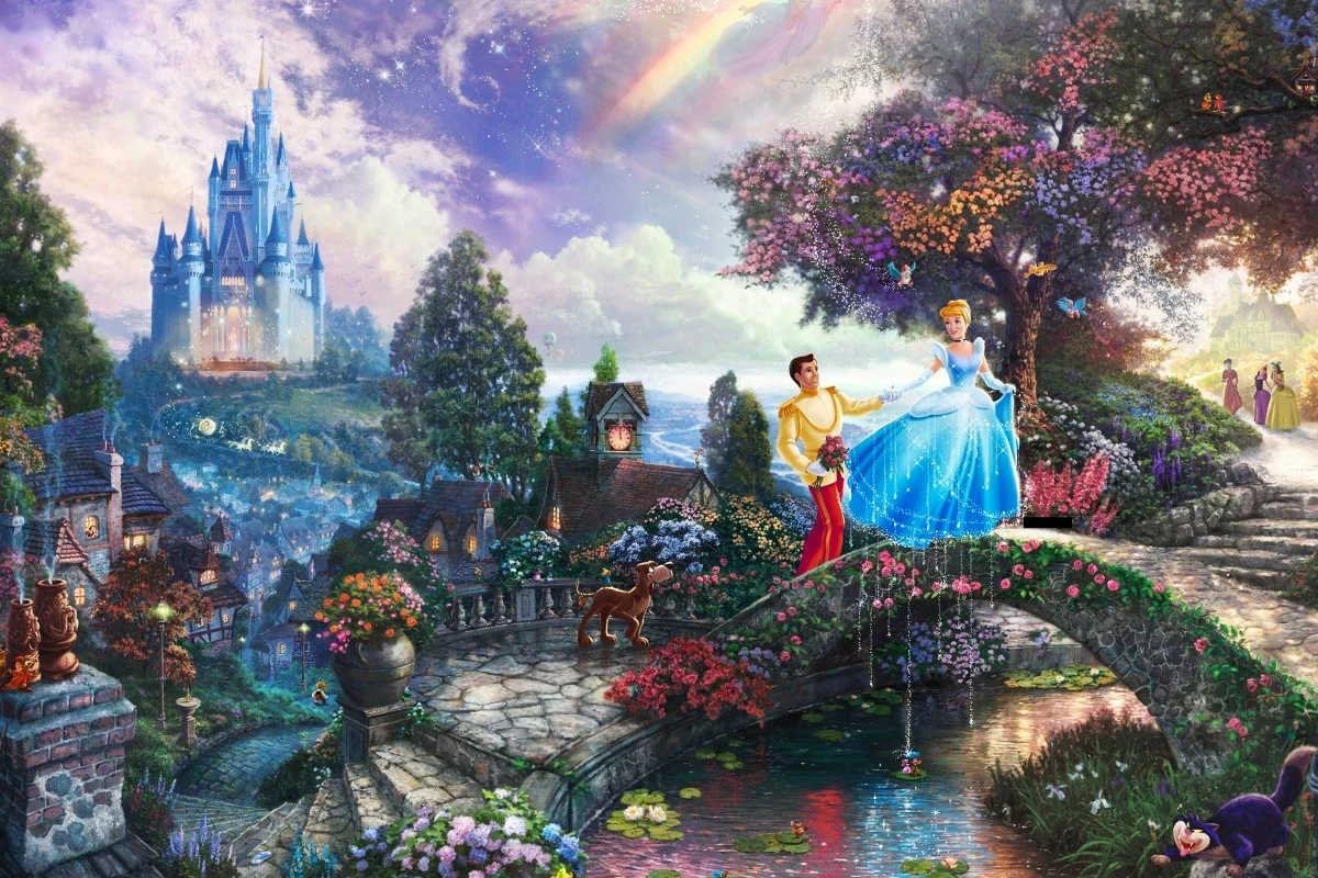 

Cinderella PQR72 wall art canvas fabric poster custom print for room decor home decoration (frame available)