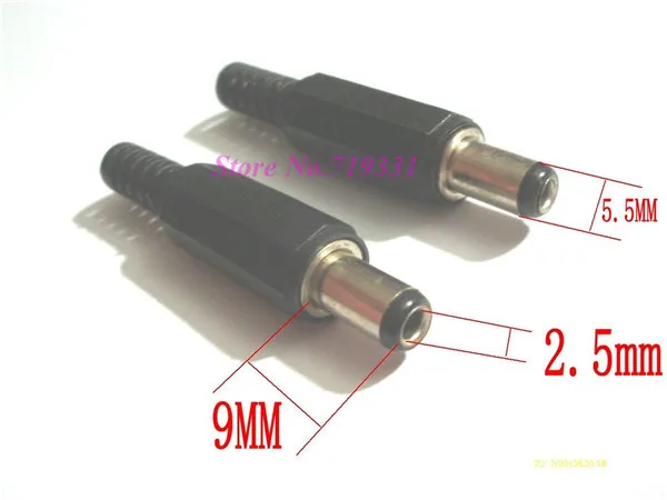 30pcs DC 5.5mm x 2.5 mm Barrel DC Power Plug Connector for CCTV