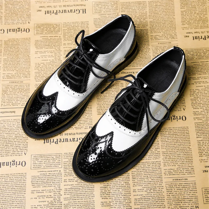 

Patent Leather Oxfords Shoes For Women British Style Flat Shoes Women 2019 Spring Shoes Women Flats Ladies