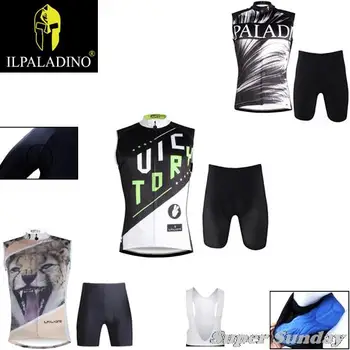 

Team Cycling Jersey Paladin Men's Cycling Vest Sleeveless Bike Jerseys Outdoor Sports Bicycle Clothes Racing Set