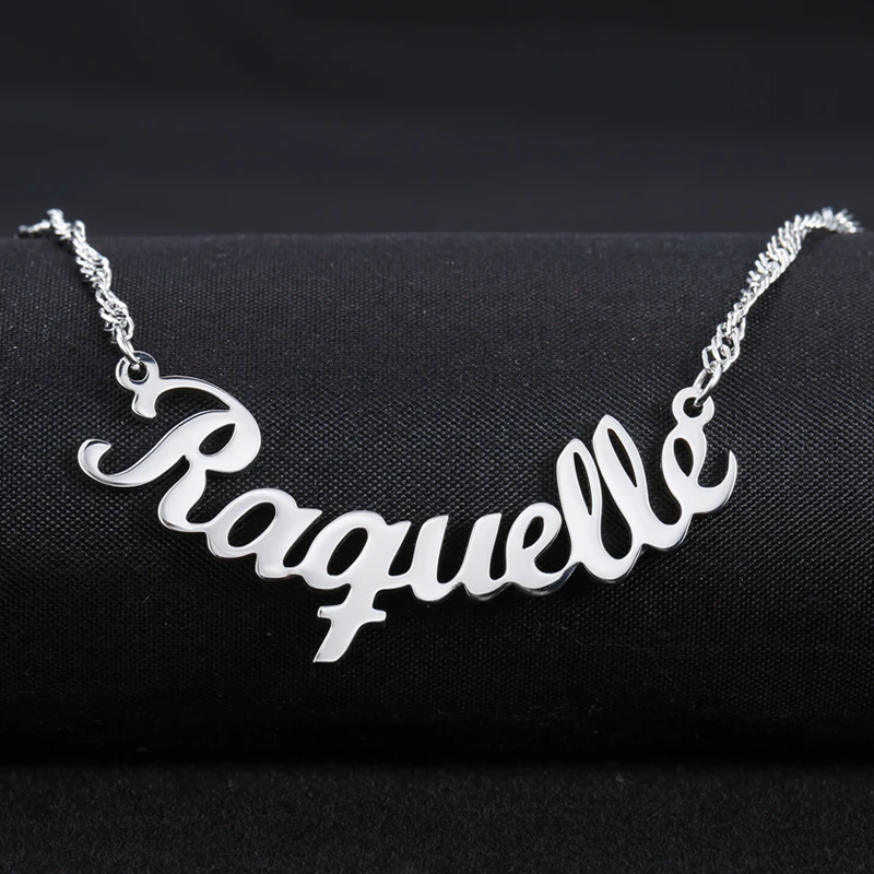 personalized bend name necklace with cross