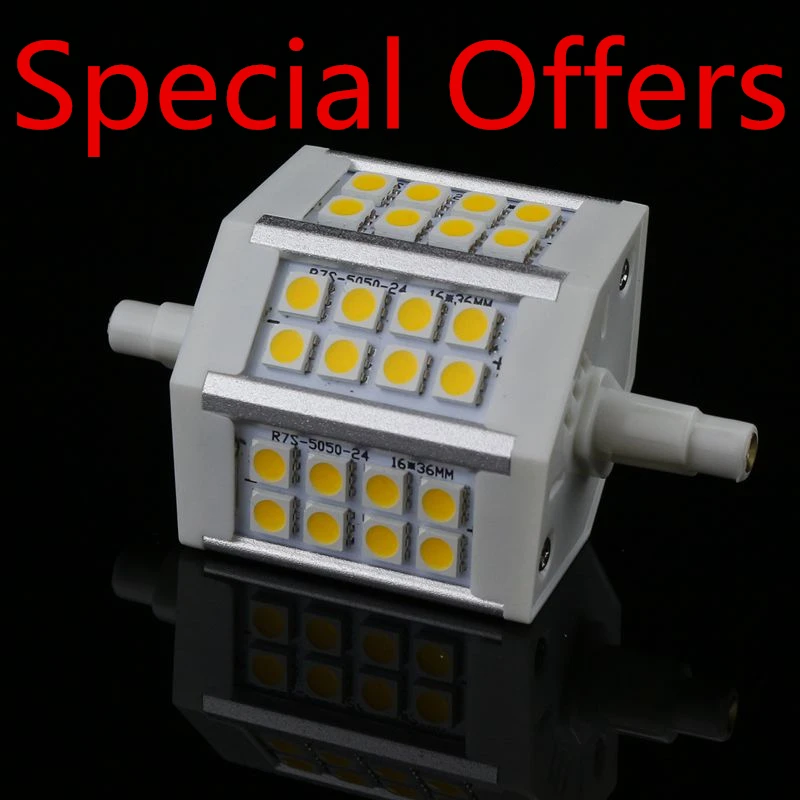 

D50 R7S J78MM 5W 24leds SMD 5050 led bulbs light led replacement for Halogen Halogen lamp replacement Flood Lamp 85~265V CE ROHS