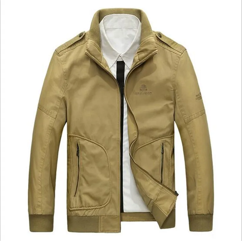 Men's Jacket Plus 3XL size Loose cotton solid Military Men New Spring