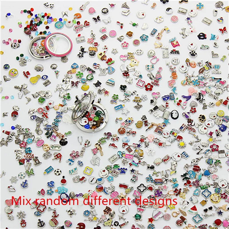 

Wholase Charms 100pcs/lot Over 1000 Style Can Mixed Different Designs Fashion Alloy Floating Charms For Glass pendants Lockets