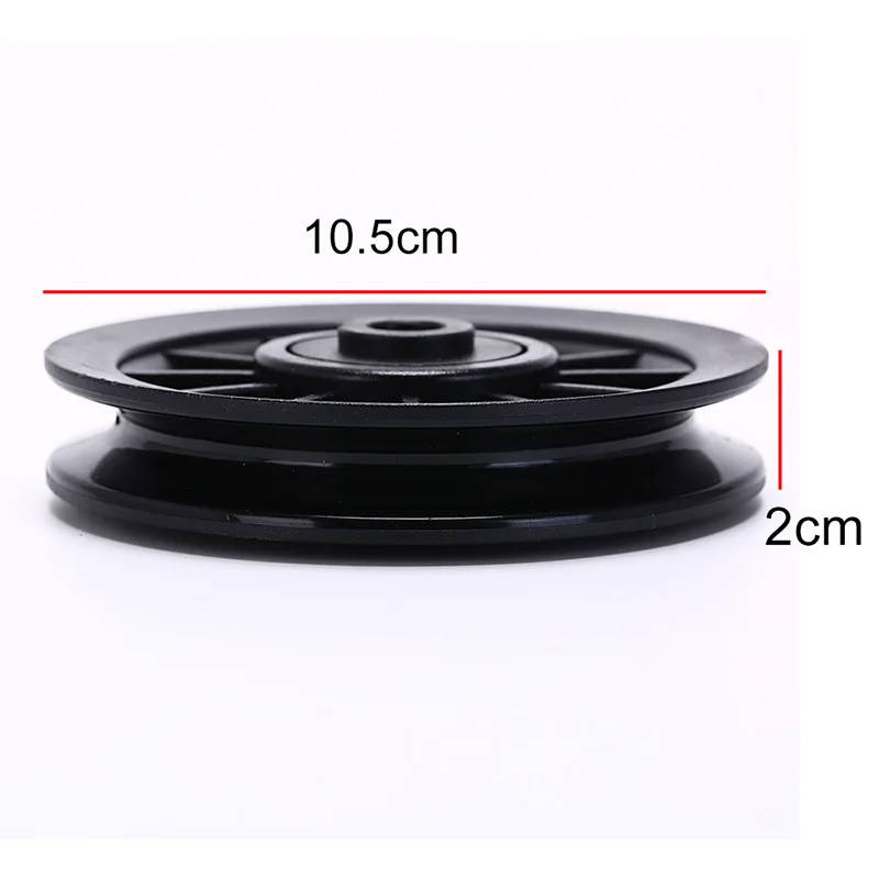 1Pc 105mm Black Bearing Pulley Wheel Cable Gym Equipment Durable And Wearproof Abs Material