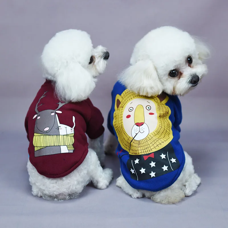 Высококачественная одежда для собак и щенков, толстовки с капюшоном, флисовый свитер, рубашка для чихуахуа, йоркширского мультфильма, костюм для маленькой собачки на холодную погоду