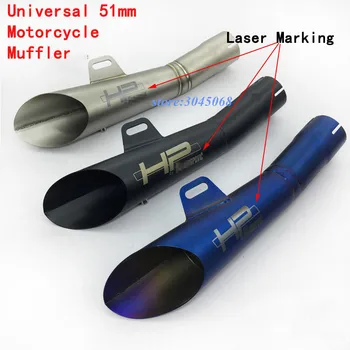 

51mm Universal Motorcycle Exhaust Pipe Escape Scooter Muffler With DB Killer For KTM Z750 R3 R6 MT03 MT07 Ninja250 Slip-on Moto