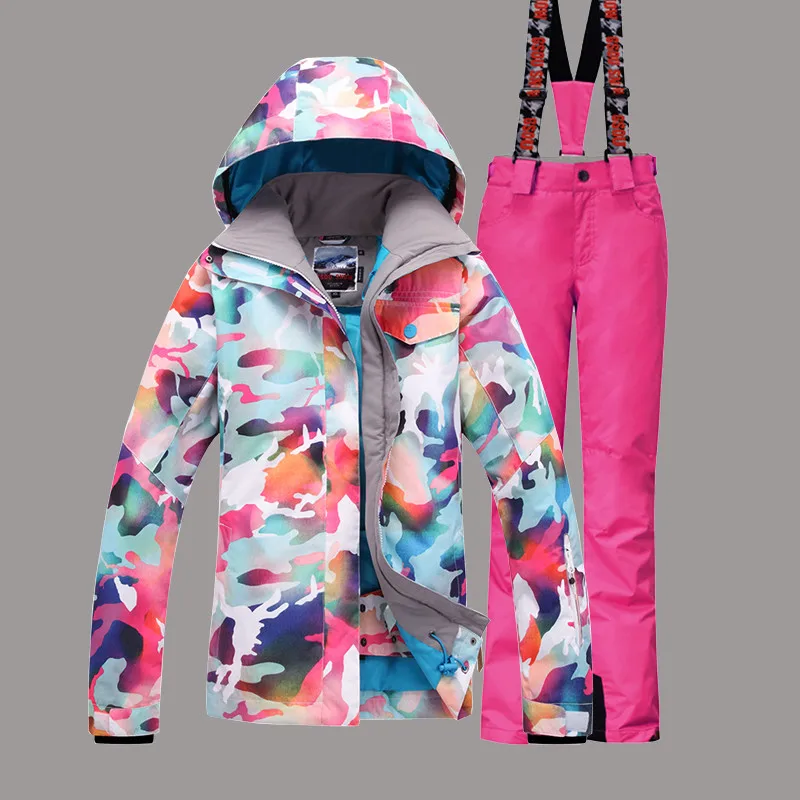 

Women Windproof Waterproof Ski Jacket+Pant Thicken Thermal Super Warm Clothing Snowboard Skiing Suit Outdoor Sport Wear Male Set