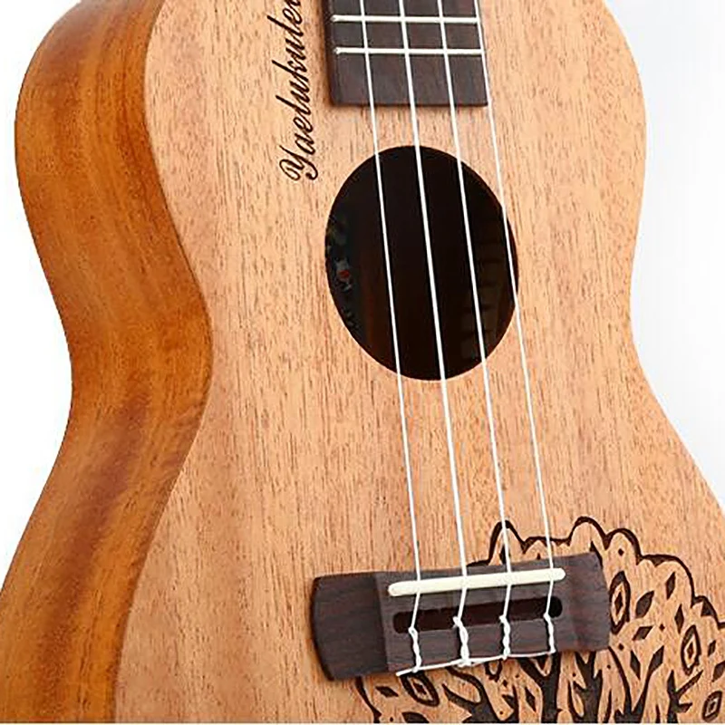 Yael 23 дюймов 4 строки Sapele Ukulele палисандр гриф Гавайский мини гитара; Музыкальные инструменты дерево Форма милые концертная Гавайская гитара