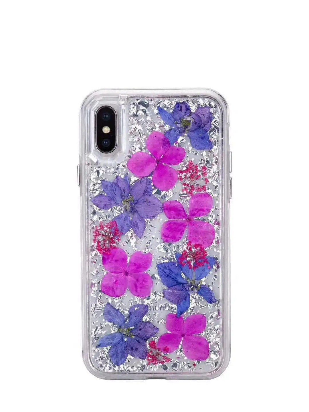 Грязеотталкивающий чехол Karat, лепестки цветов, блестящий чехол для телефона 2 в 1, мягкий чехол для Iphone X 6 6s Plus 7 8 Note S9 - Цвет: 2