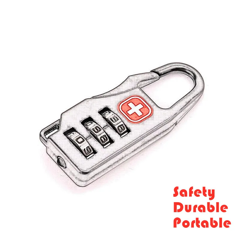 

Swiss Cross Coded Lock Symbol Combination Safe Code Mini Padlock Luggage Travel Number Lock Outdoor Hiking Accessories
