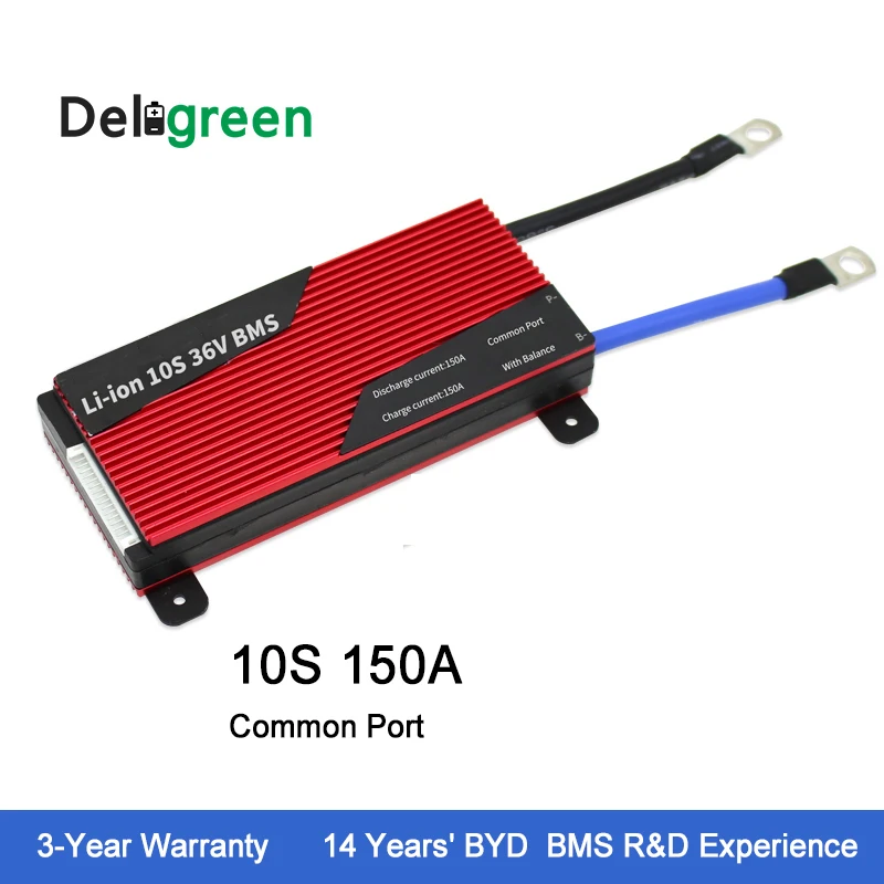 

Deligreen 10S 150A 36V PCM/PCB/BMS for Li-PO LiNCM battery pack 18650 Lithion Ion Battery Pack