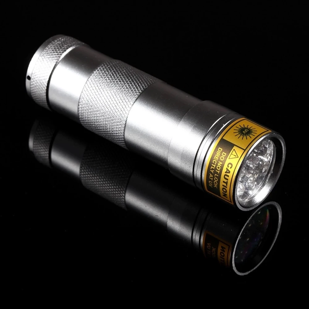 ALONEFIRE 12 Led 395-400nm ультрафиолетовый светильник кошка собака домашнее животное моча деньги отель здоровье руда УФ детектор Лампа вспышка светильник AAA батарея