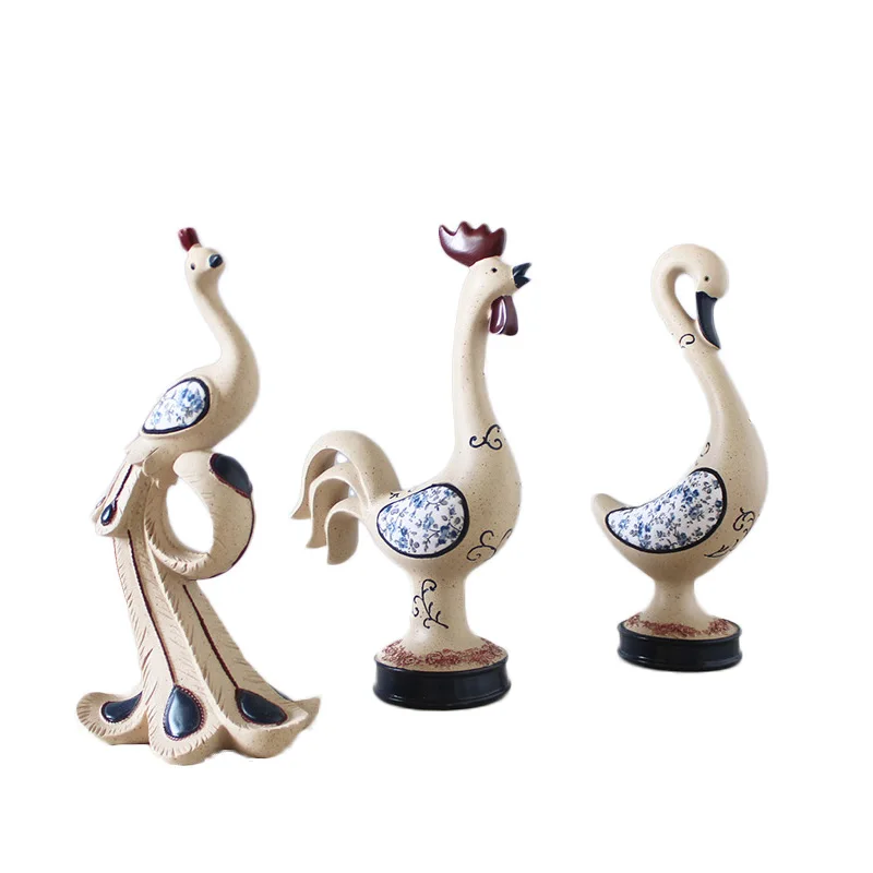 

Home Decor Ornaments Phoenix Simulation Retro Resin Ornaments Chicken Duck Models Birthday Gifts Miniature Crafts Room Decor