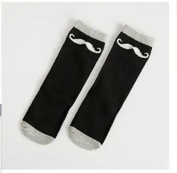 Носки для малышей, Гольфы с лисой, шелковые носки для маленьких мальчиков и девочек, Носки с рисунком панды, теплые носки с рисунками животных для мальчиков, гольфы - Цвет: Black beard