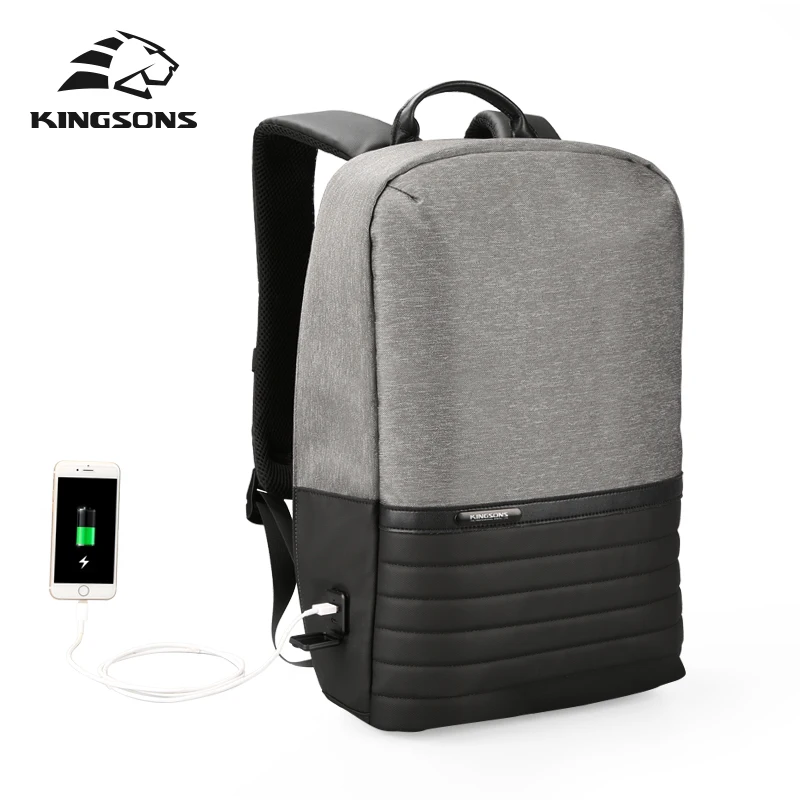 Kingsons модный мужской рюкзак для ноутбука, деловой рюкзак для путешествий, школьная сумка, рюкзак Mochilas, ранец, сумка через плечо