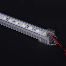 10 шт./лот 100 см DC12V 72 SMD5630 светодиодный жесткой полосы света 1 м с U алюминиевый корпус+ Прозрачный чехол