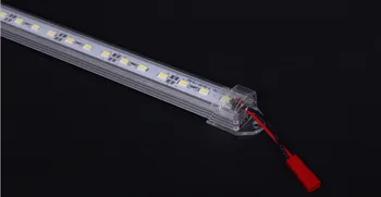 

10pcs/lot Free Shipping 100cm DC12V 72 SMD5630 LED Rigid Strip Bar Light 1m with U Aluminium Shell +Transparent Cover