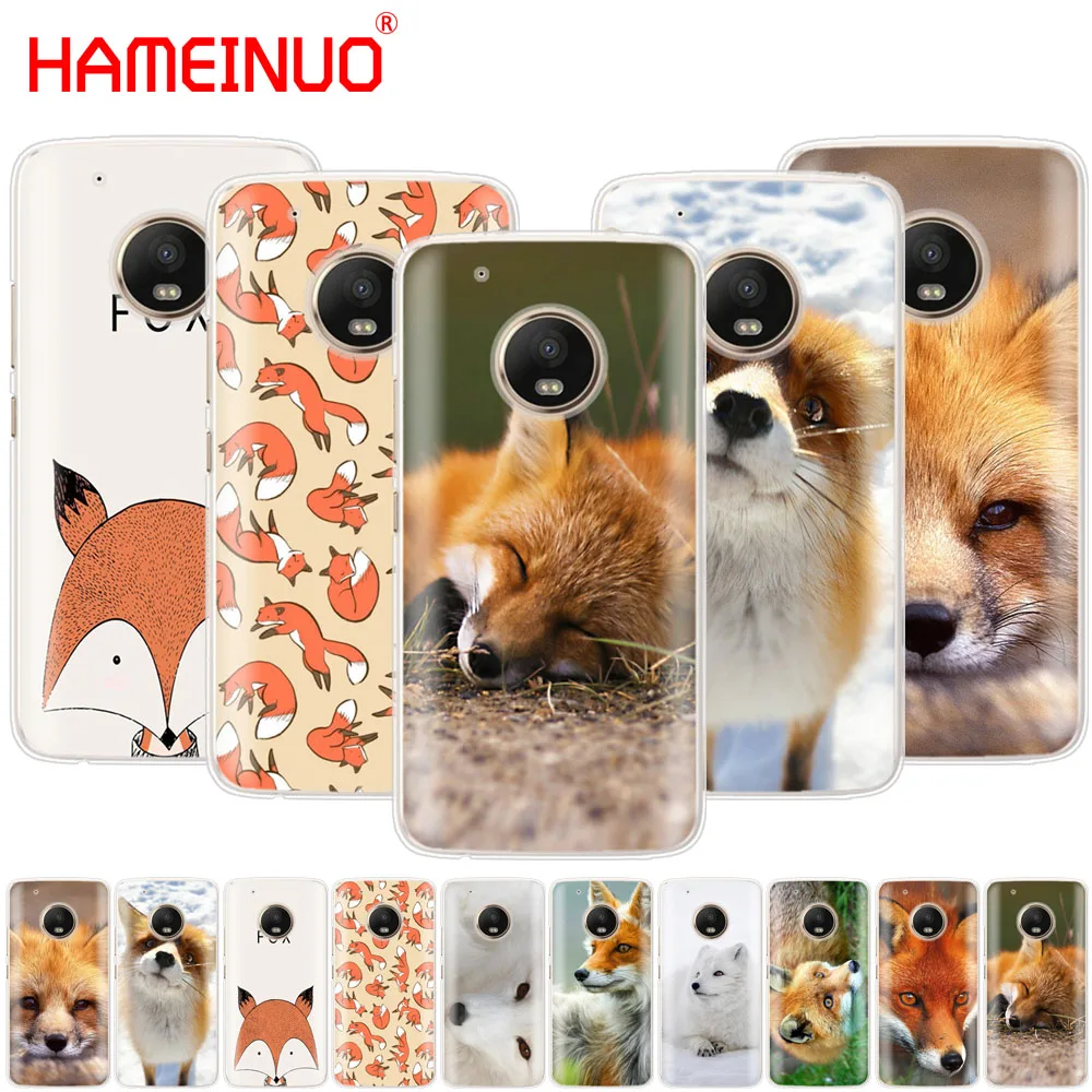 

HAMEINUO A cute fox case phone cover For Motorola Moto X4 C G6 G5 G5S G4 Z2 Z3 PLAY PLUS