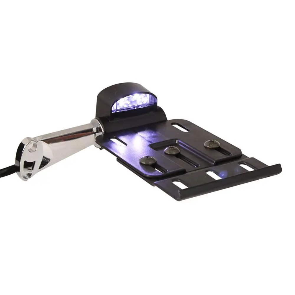 

2 Colors Cafe Racer Motorcycle Adjustable Folding LED Light Side Mount License Plate Fit For Harley Sportster Chopper Bobber