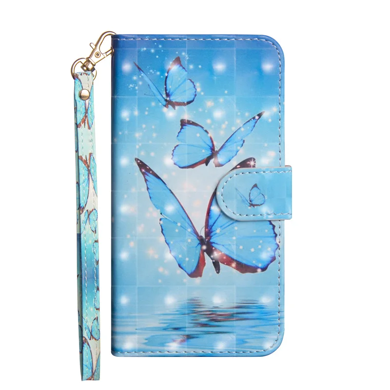 Butterfly Leather Flip Case For Motorola Moto C Plus E4 E5 G5s G6 G7 Plus Z3 E5 G7 Play GO G7 Power G5 X4 Wallet Cover Bag