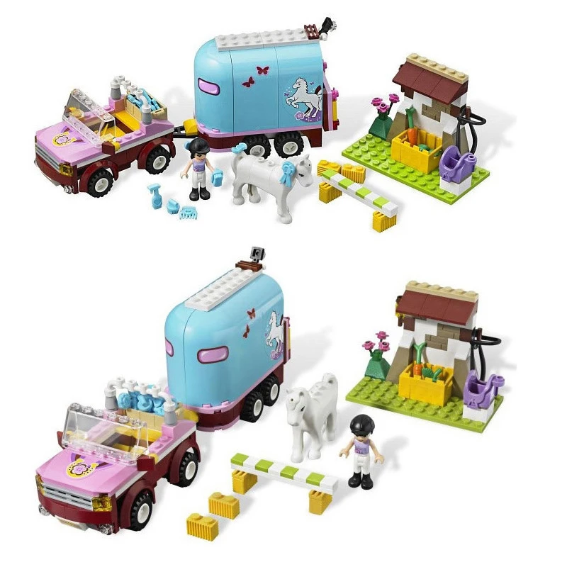 

BELA 10161 Horse Farm Girls Friends 217pcs Emma's Trailer Building Brick Blocks Set Toys Compatible LegoINGly 3186