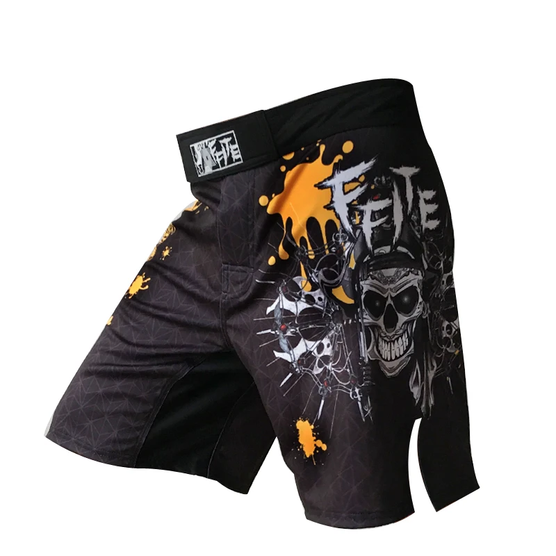 Мужские шорты для фитнеса Бои MMA Muay Thai boxeo kickboxing Skull trunks grappling SANDA спортивные штаны