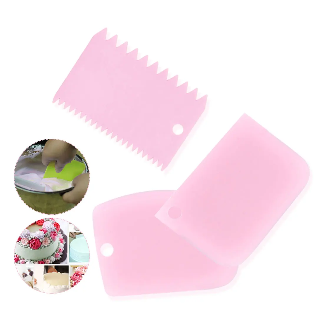 

Cake Decorating Tools 3pcs/set Irregular Tooth Edge DIY Cake Scraper Cream Scraper Set Cake Mold Tool Kitchen Accessories
