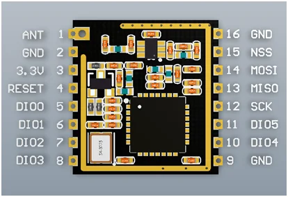 SX1278 LoRa Ra-01 распределенный спектр беспроводной модуль/433 МГц беспроводной Серийный/SPI интерфейс с фабрики