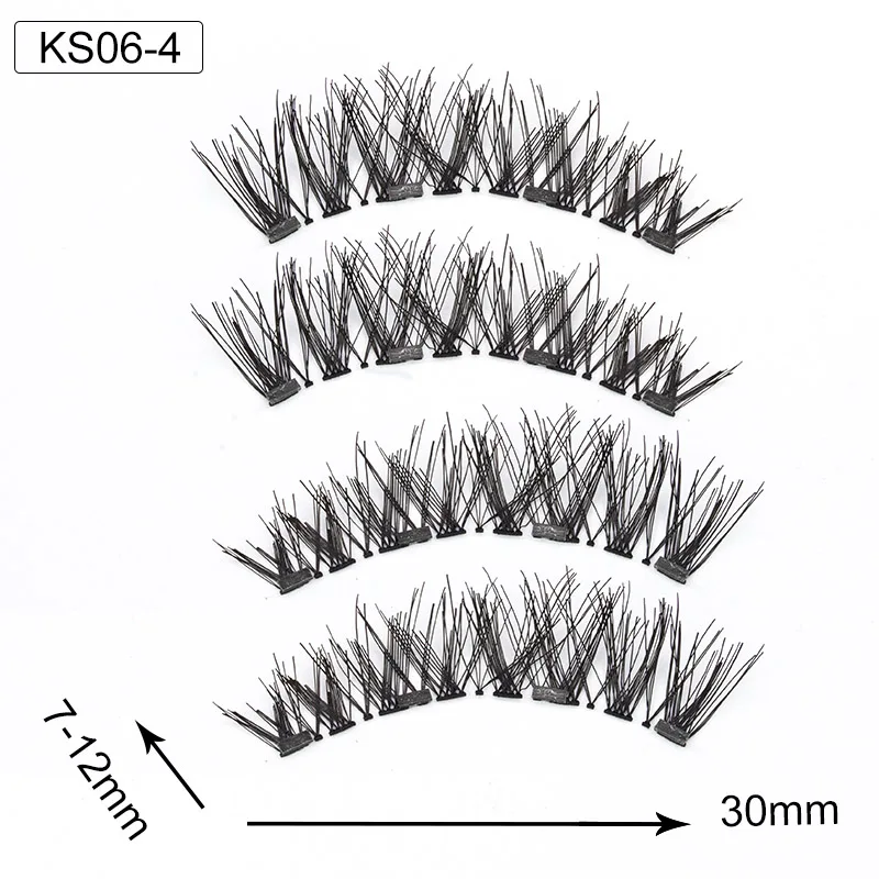 4 шт./пара 3D Магнитный клей для наращивания ресниц с 4 магнит природный ручной работы накладные ресницы инструменты для макияжа глаз набор
