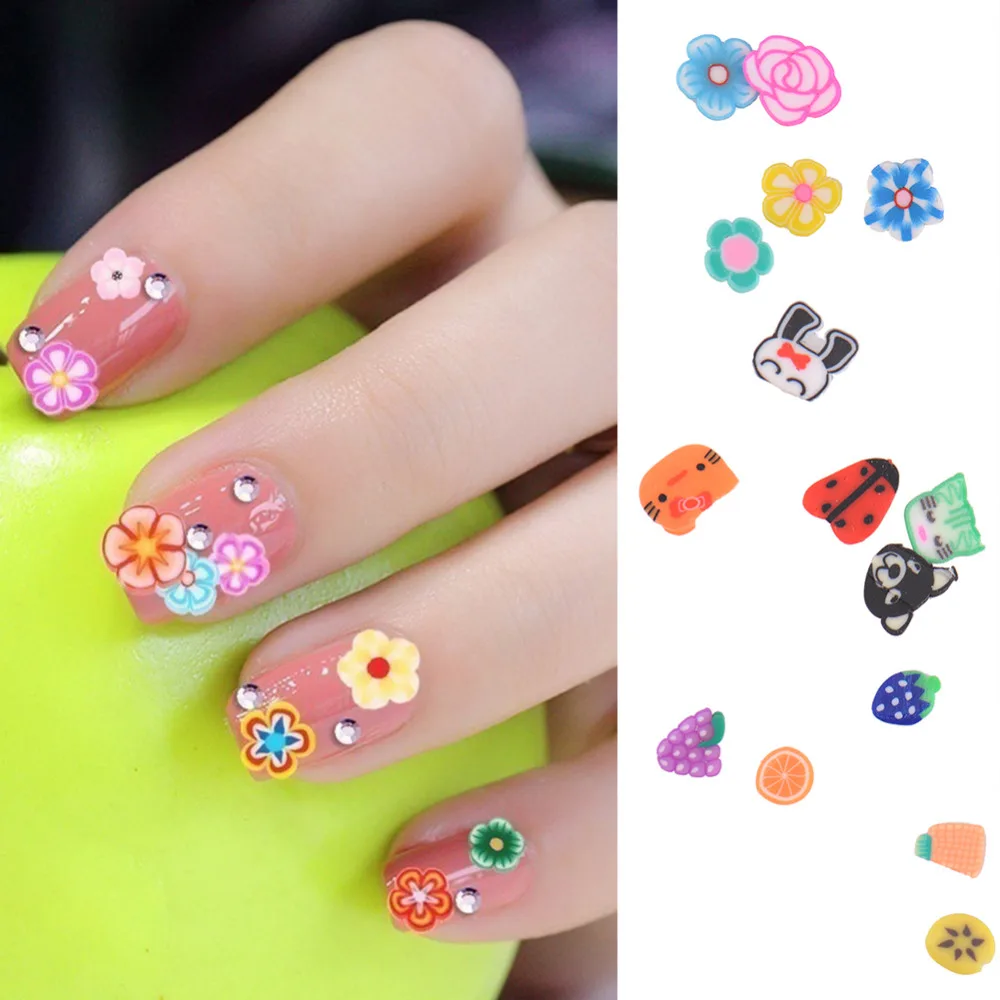 New 1000pcs/pack Nail Art 3D Fruit Fimo Slices Polymer Clay DIY Slice