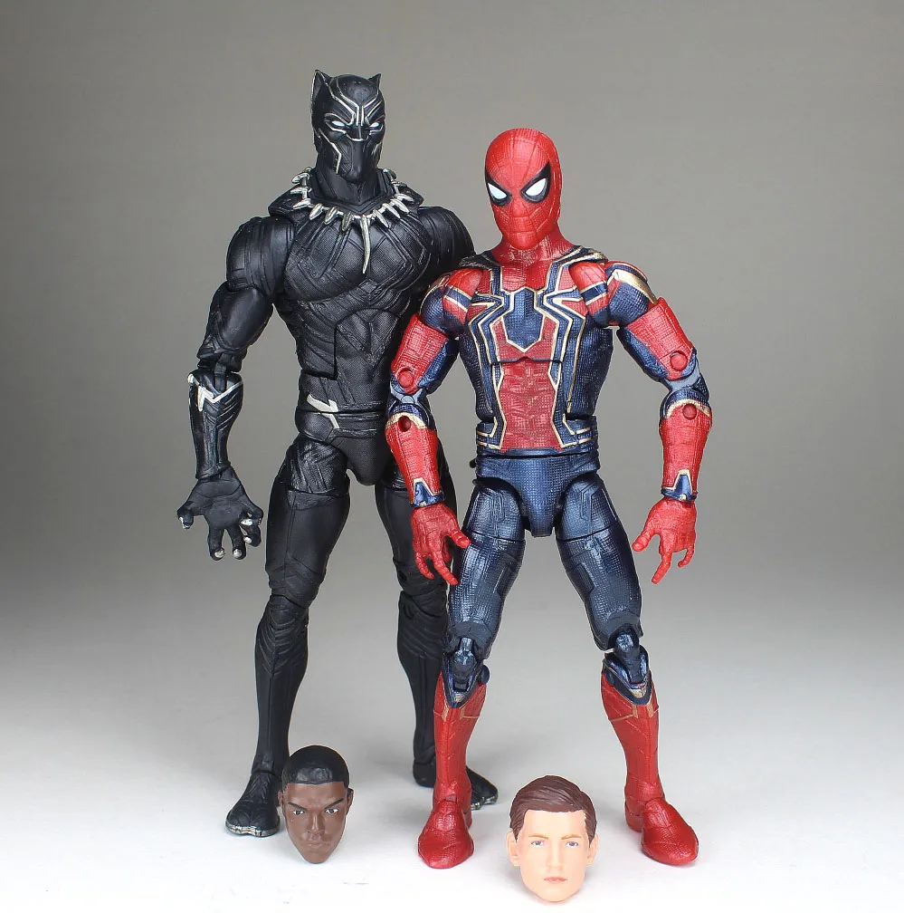 Marvel Legends, Мстители, Бесконечная война, Железный Паук, Человек-паук, Черная пантера, фигурка