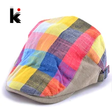 Весенние и осенние модные шляпы boina для женщин кепка газетчика головной убор в клетку Кепка Диппер шляпа 3 цвета chapeu