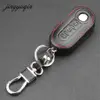 jingyuqin Leather Key Case For FIAT 500 Panda Punto Bravo Car Alarm 3 Buttons Flip folding Remote Key Shell Cover Holder ► Photo 2/4