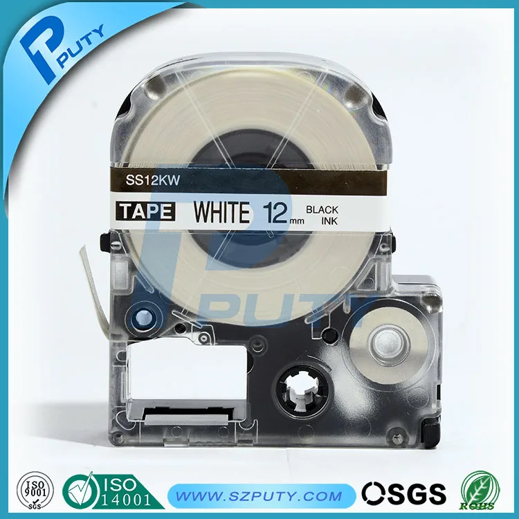 

compatible Black on White SS12KW 12mm label tapes for label printers
