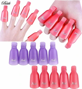 Bittb 10 шт. многоразовое средство для снятия гель-лака обертывание дизайн ногтей Замачивание колпачок клип средство для снятия УФ гель-лака Очиститель зажим гель инструмент для удаления - изображение