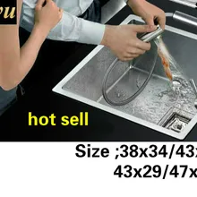 Квартира балкон кухня ручная раковина одинарная мойка мини 304 нержавеющая сталь Горячая 38x34/43x29/47x43 см