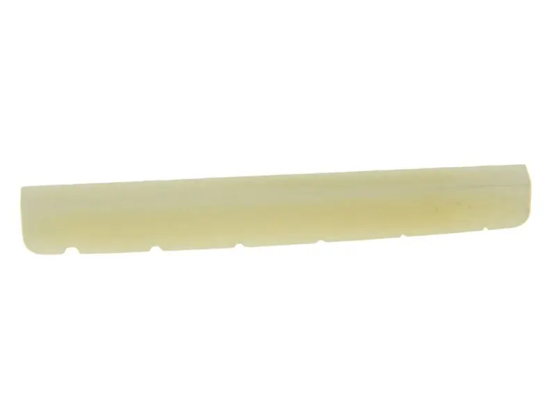 Unbleached Flat Base Pure Bone Nut 43mm Electric Guitar Slotted Bone Nut for Strat TL 43x3.5mm