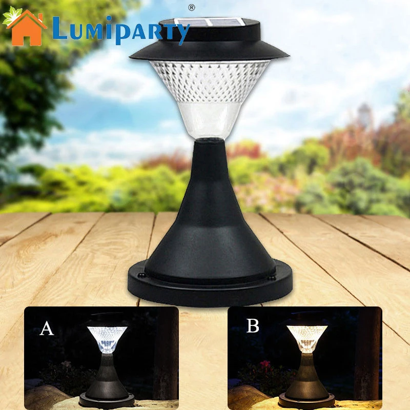 

LumiParty 2017 New LED Solar Powered Light 16 LED Outdoor Garden Path Landscape Fence Yard LED Pillar Lamp