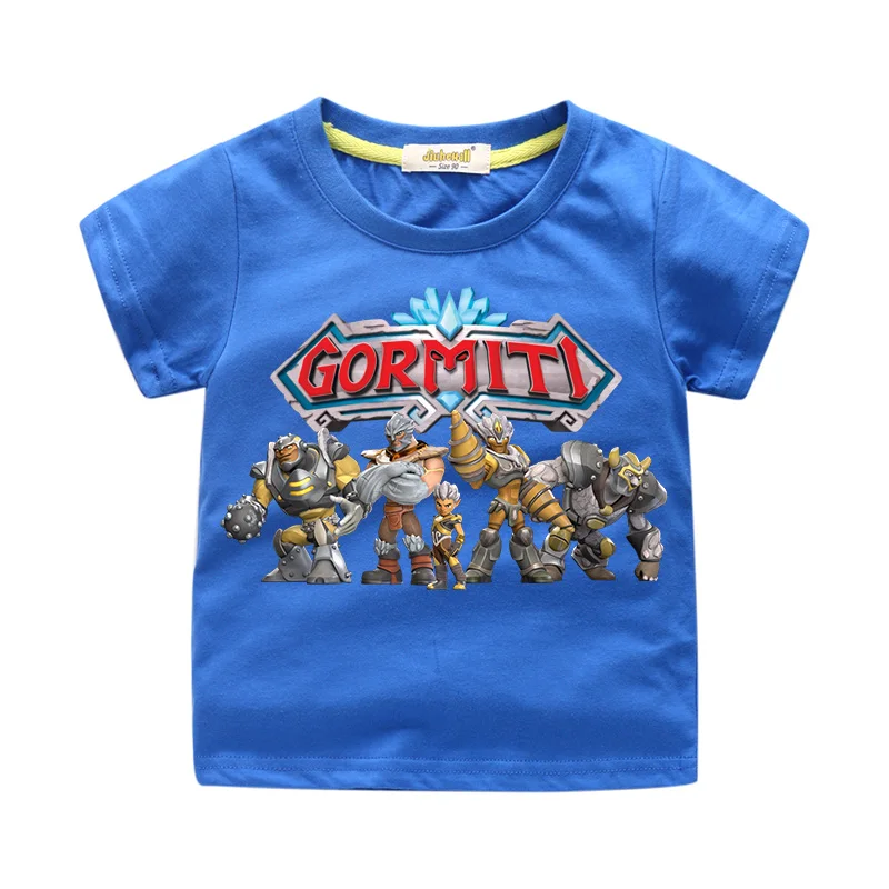 Children Gormiti Games Clothing T-shirts Boy Girls White Casual Summer Tshirts Costume Kids Tee Tops Baby 100%Cotton Shirt WJ197 (3)