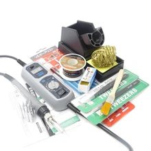 908D 65 Вт Электрический Утюг Мини карманный паяльный инструмент металлический ящик SMD паяльная станция регулируемый термостат