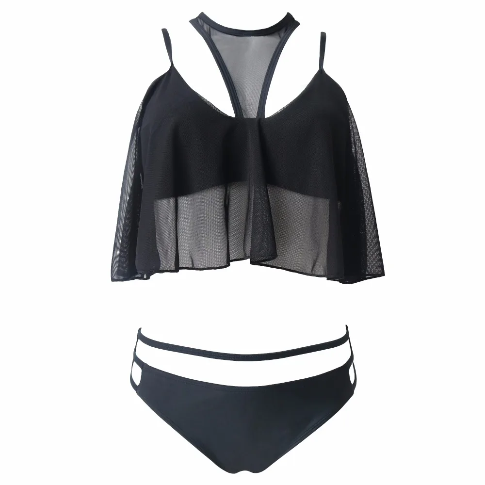 New Arrival 2018 Hot Design Bikinis Women Set Net Yarn Swimwear Bathing