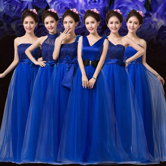 Lc206m Royal Blue Bridesmaid Dress Long Tulle Lace Winter Lc206m Royal Blue Bridesmaid Dress Long Tulle Lace Winter Sister Of The Bride