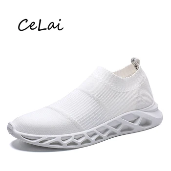 

CeLai 2019 Breathable Men Vulcanize Shoes Flats Men Sock Shoes Handmade Wire Weaving Sneakers Male Summer Casual Shoes Men A-062