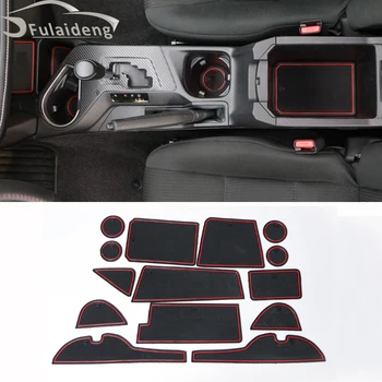

14pcs For Toyota RAV4 2016-2018 Car Interior Gate Slot Door Groove Mat Non-slip Cup Pads car styling accessories