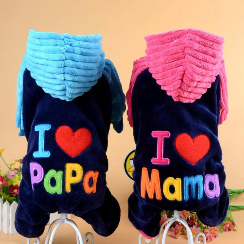 

Pet Dog Hoodie Coat Dog Jacket Winter Clothes Cute Costume For Autumn Winter Puppy Warm Clothes with Caps Dog Winter Supplies