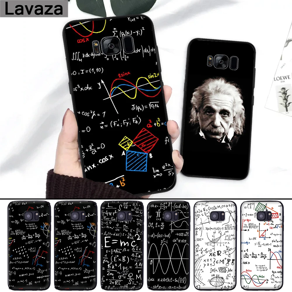 

Lavaza mc2 with E=mc Math Albert Einstein Silicone Case for Samsung S6 Edge S7 S8 Plus S9 S10 Note 8 9 10 M10 M20 M30 M40